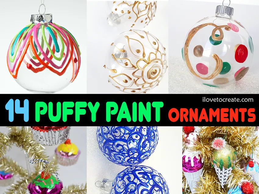 DIY Gold Puffy Paint Art - Look What I Made