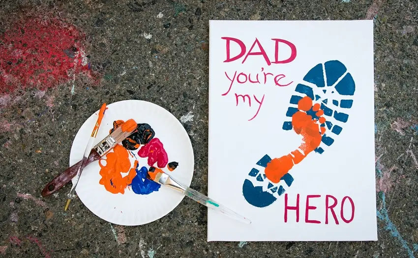 Walking in Dad's Shoes Canvas Art
