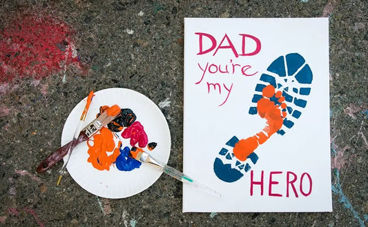 Walking in Dad's Shoes Canvas Art