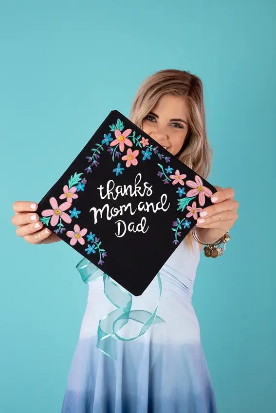 Custom Graduation Caps with Tulip Tulip Color Crafts