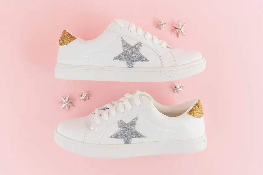 Custom top glitter sneakers