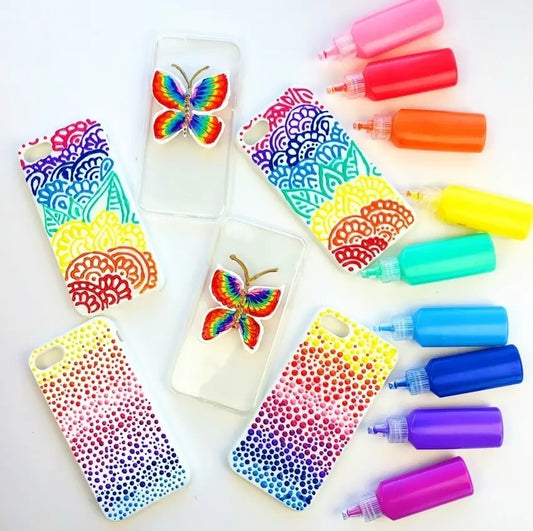 DIY Rainbow Phone Cases
