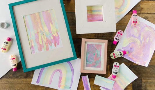 Colorful Paint Scraping Art for Kids