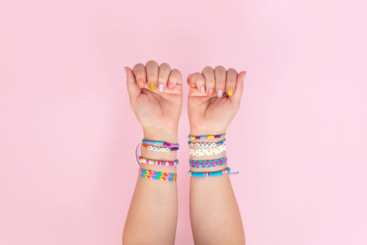 Colorful DIY Friendship Bracelets with Puff Paint