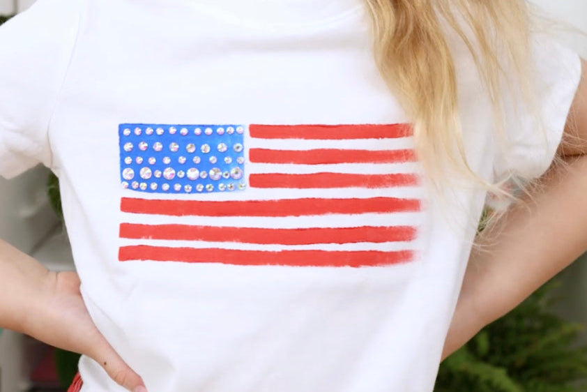 Patriotic 4th of July Outfit with Puff Paint
