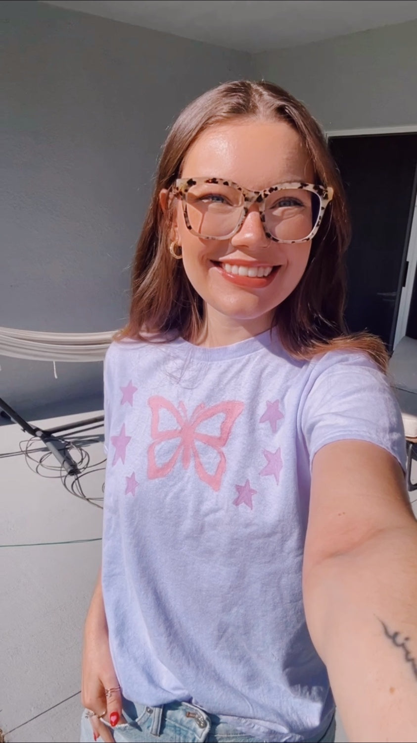 How to Make a Color Changing Butterfly Shirt with Dye and Paint