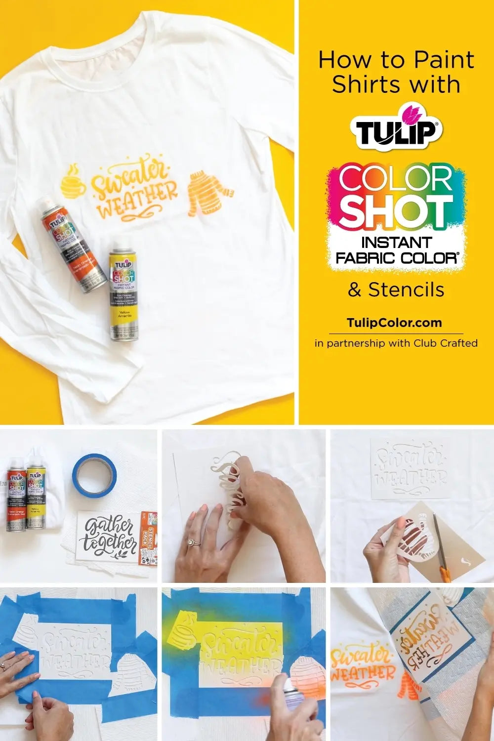 How to Paint Shirts with Fabric Spray Paint and Stencils