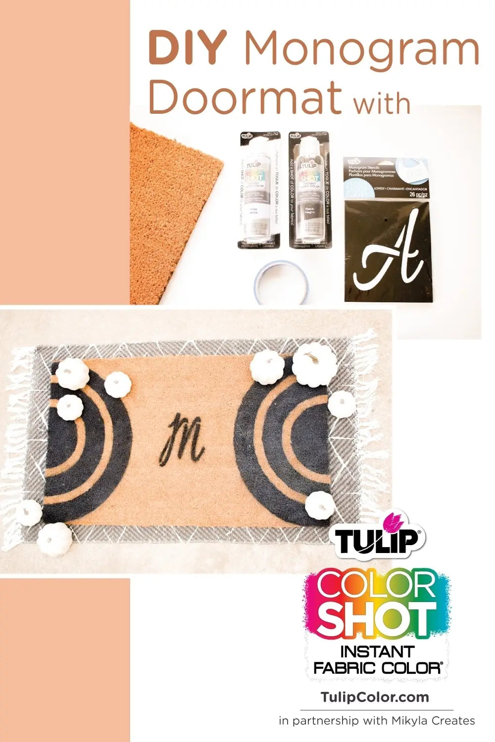 DIY Monogram Doormat