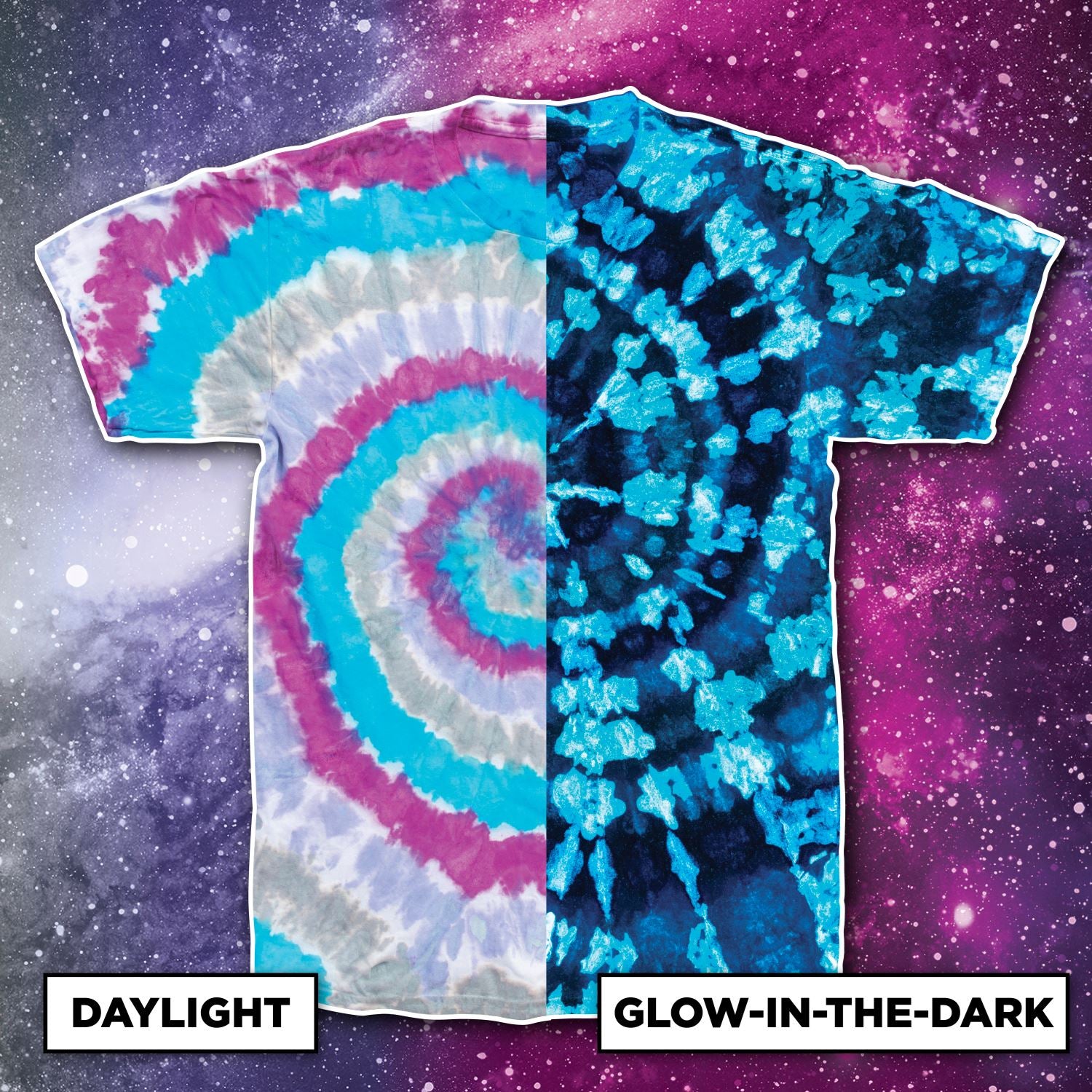 Tulip Glow in the Dark Cosmic 4-Color Tie-Dye Kit Picture of 48207 Tulip Glow in the Dark Cosmic 4-Color Tie-Dye Kit