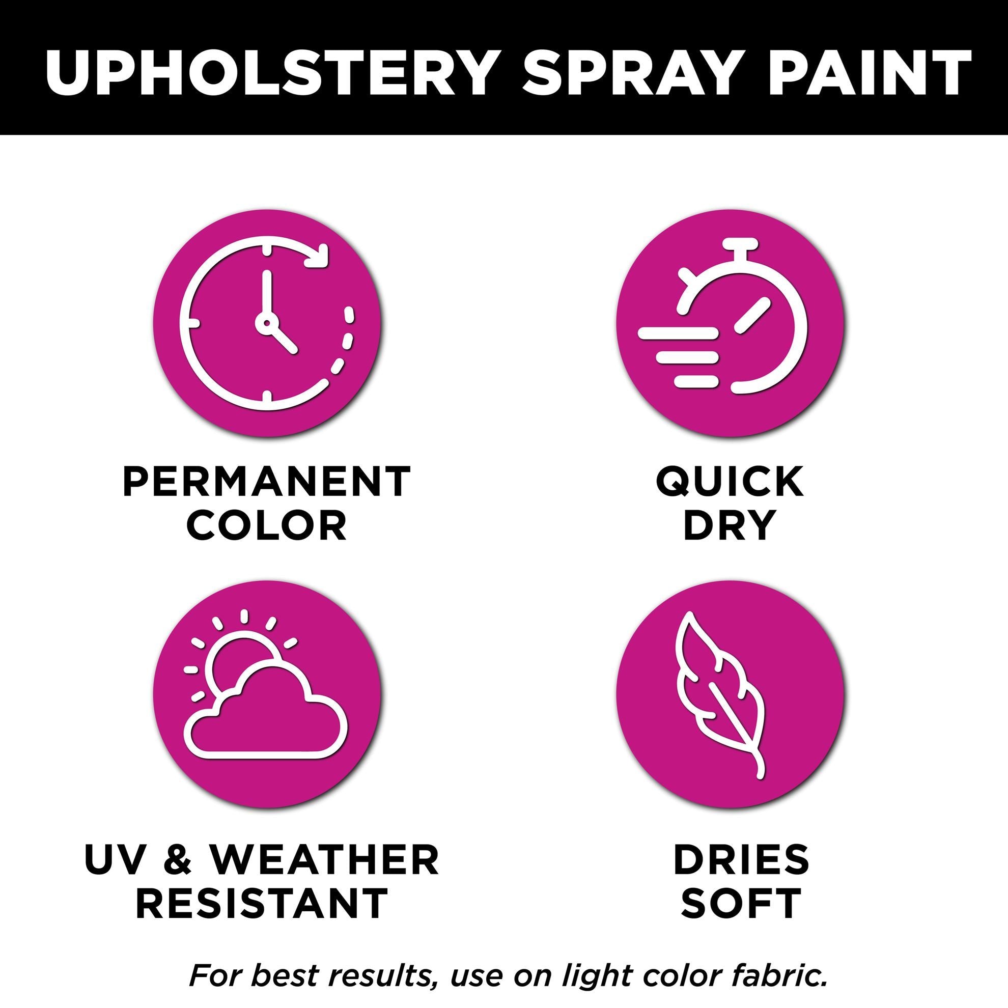 Tulip ColorShot Outdoor Fabric Upholstery Spray Onyx 4 Pack Picture of 37994 COLORSHOT OUTDOOR FABRIC SPRAY ONYX 4PK 8OZ CANS