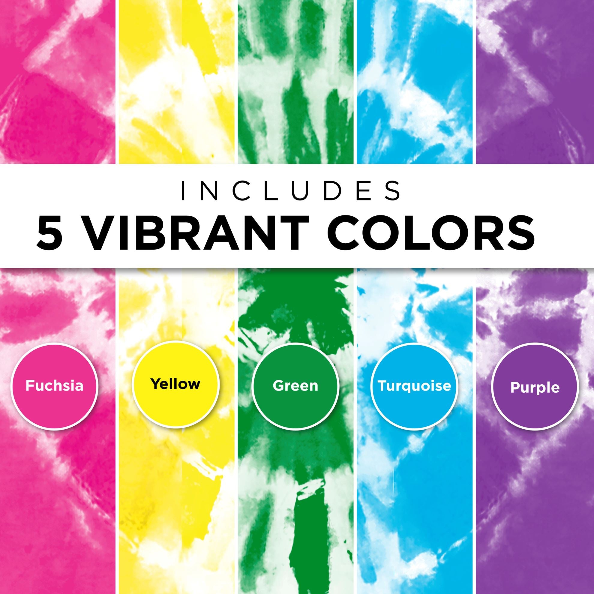 Tulip® Mega 5-Color Tie-Dye Kit Picture of 32264 Tulip® Mega Tie-Dye Kit
