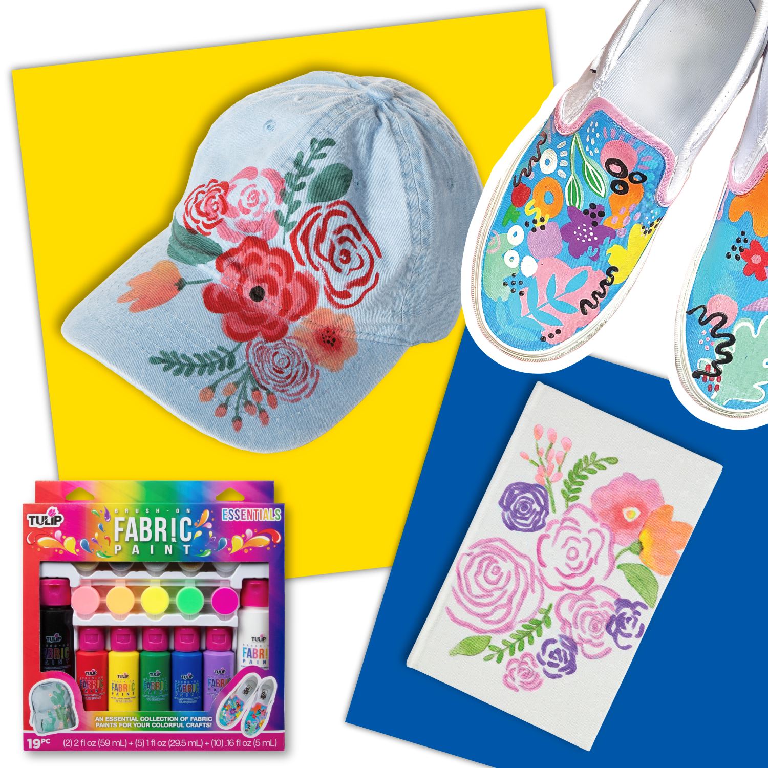 Tulip Brush-On Fabric Paint Essentials 19-Pc. Kit Picture of 48457 Tulip Brush-On Fabric Paint Essentials 19-Pc. Kit