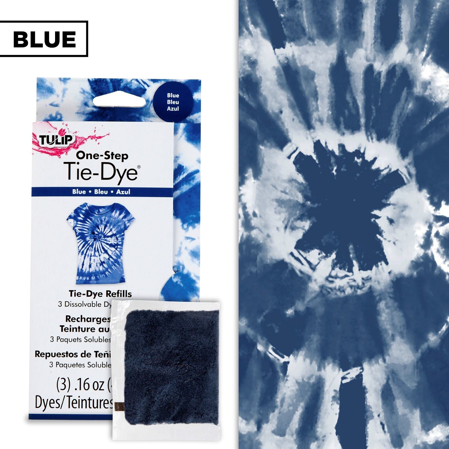Tulip One-Step Tie-Dye Refills Blue Picture of 29034 One-Step Tie-Dye Refills Blue