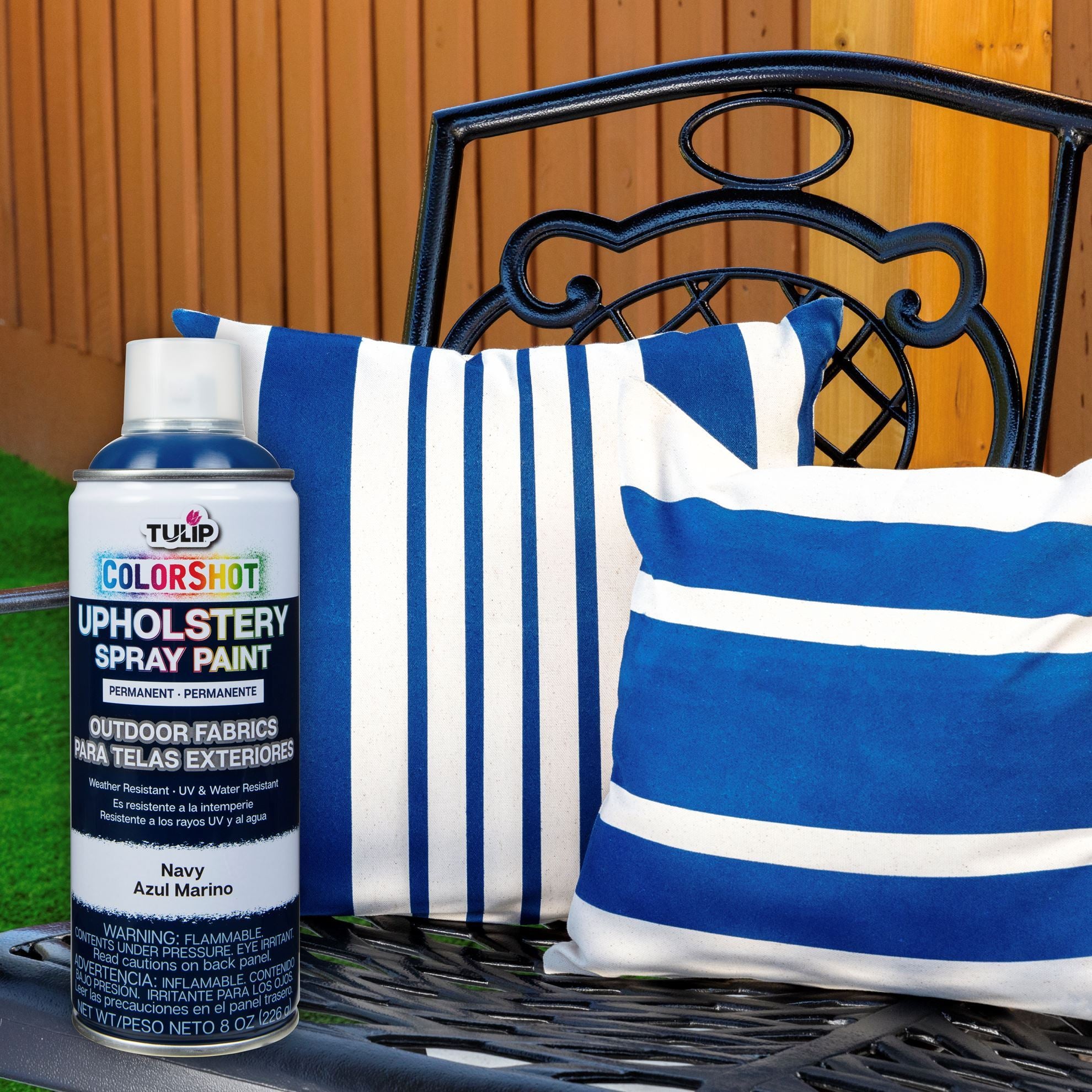 Tulip ColorShot Outdoor Fabric Upholstery Spray Navy 4 Pack Picture of 37989 ColorShot Outdoor Fabric Upholstery Spray Navy 4 Pack