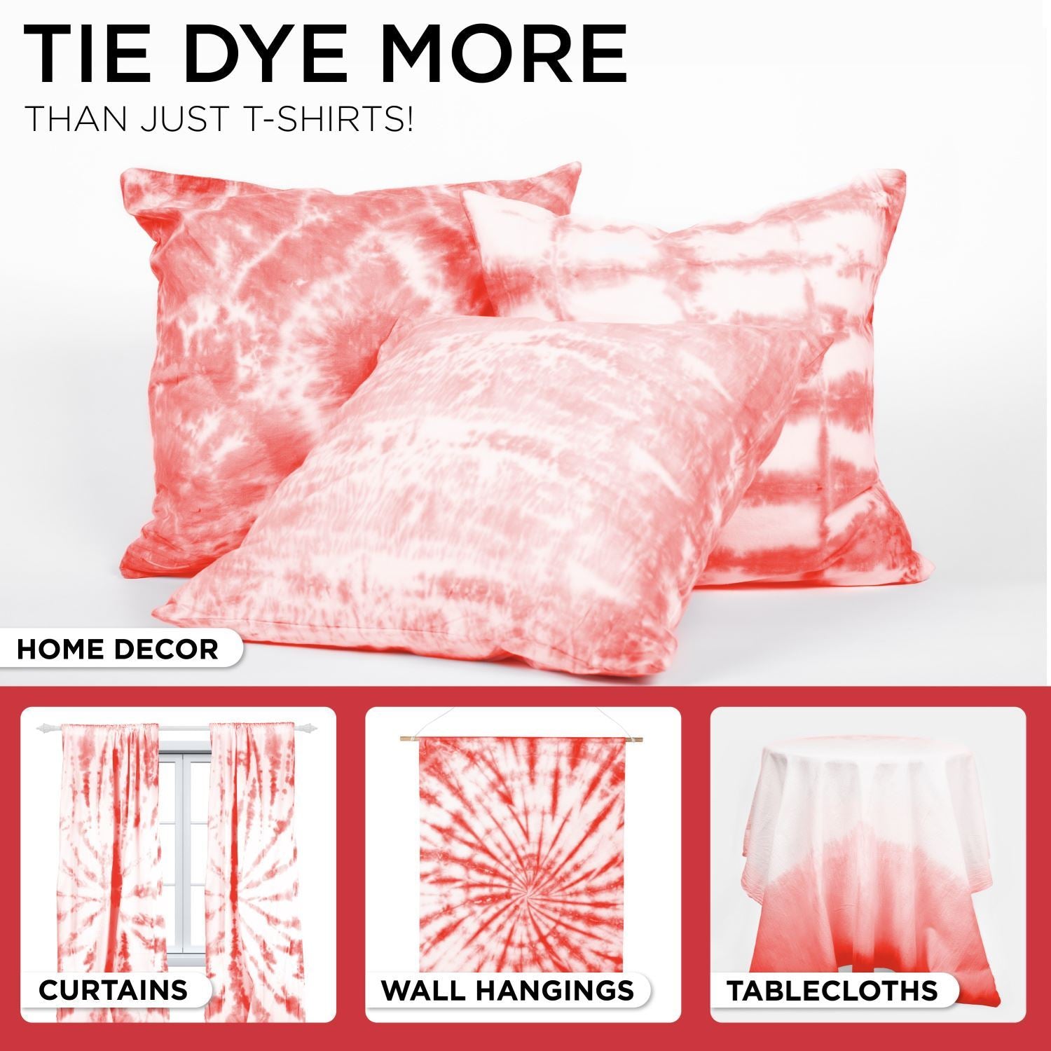 Tulip One-Step Mini Tie-Dye Kit Patriot Tie dye project example - Pillow