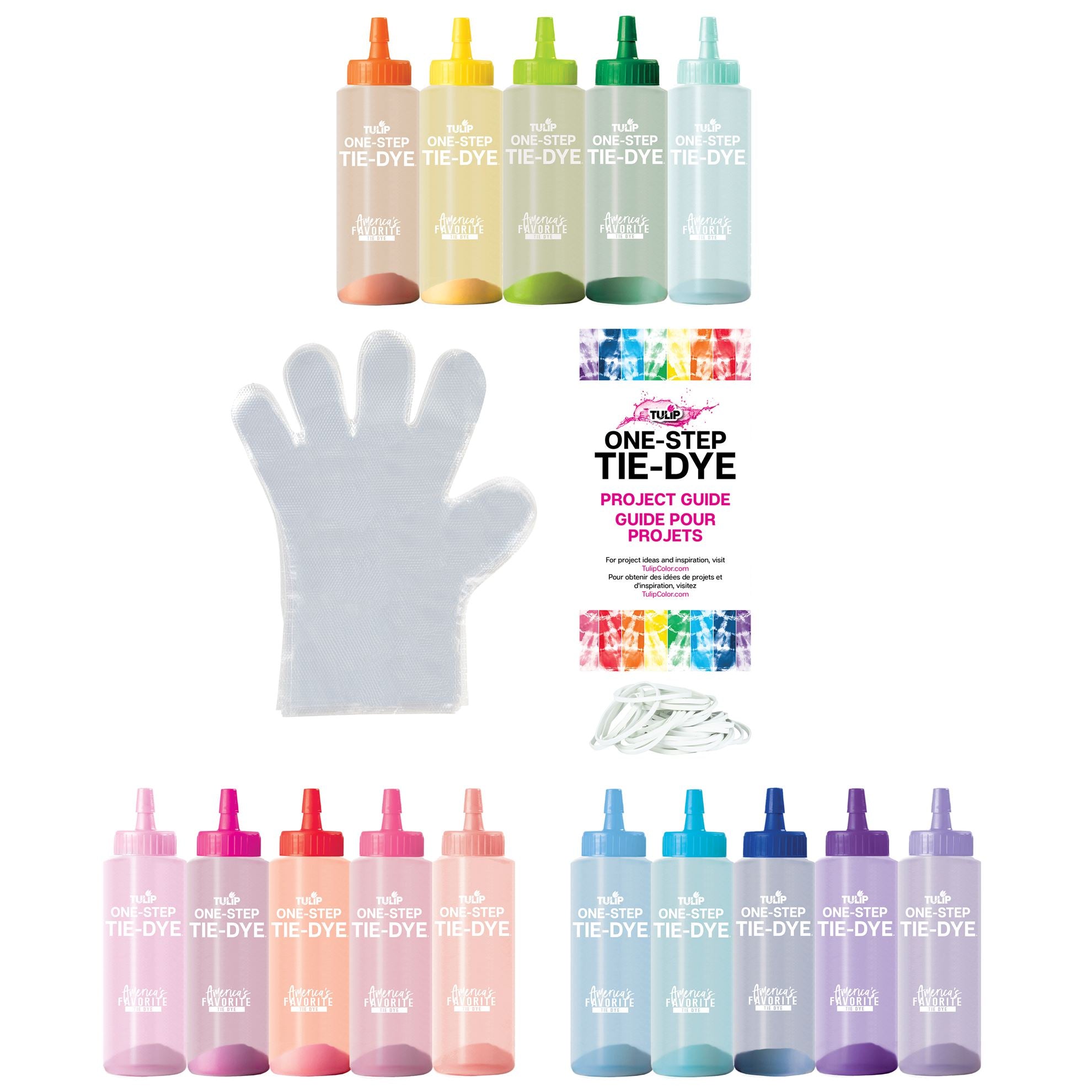 Tulip Over the Rainbow 15-Color One-Step Tie Dye Kit Picture of 48073 Tulip Over the Rainbow 15-Color One-Step Tie Dye Kit