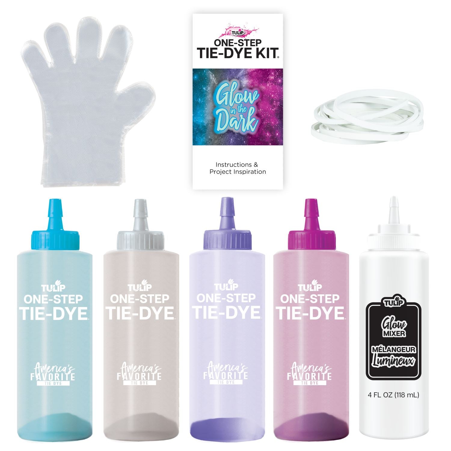 Tulip Glow in the Dark Cosmic 4-Color Tie-Dye Kit Picture of 48207 Tulip Glow in the Dark Cosmic 4-Color Tie-Dye Kit