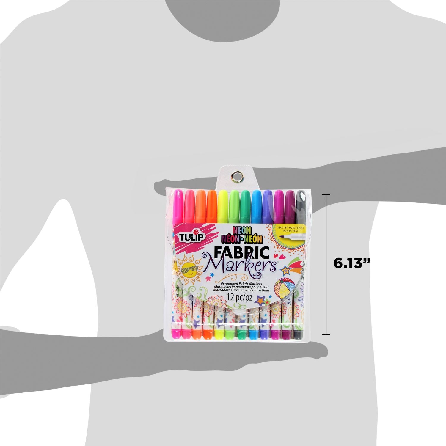 Tulip Fine-Tip  Fabric Markers Neon 12 Pack Picture of 31780 Tulip Fine-Tip  Fabric Markers Neon 12 Pack