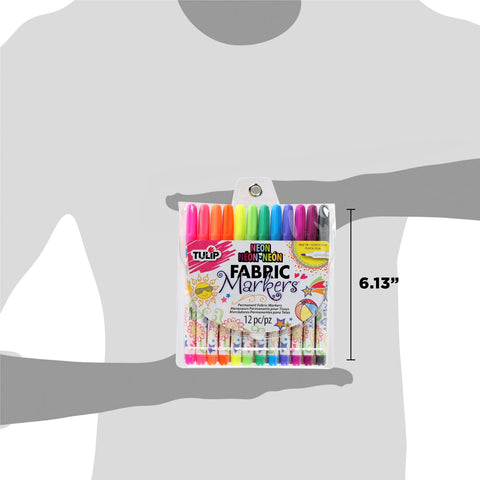 Picture of 31780 Tulip Fine-Tip  Fabric Markers Neon 12 Pack Picture of 31780 Tulip Fine-Tip  Fabric Markers Neon 12 Pack