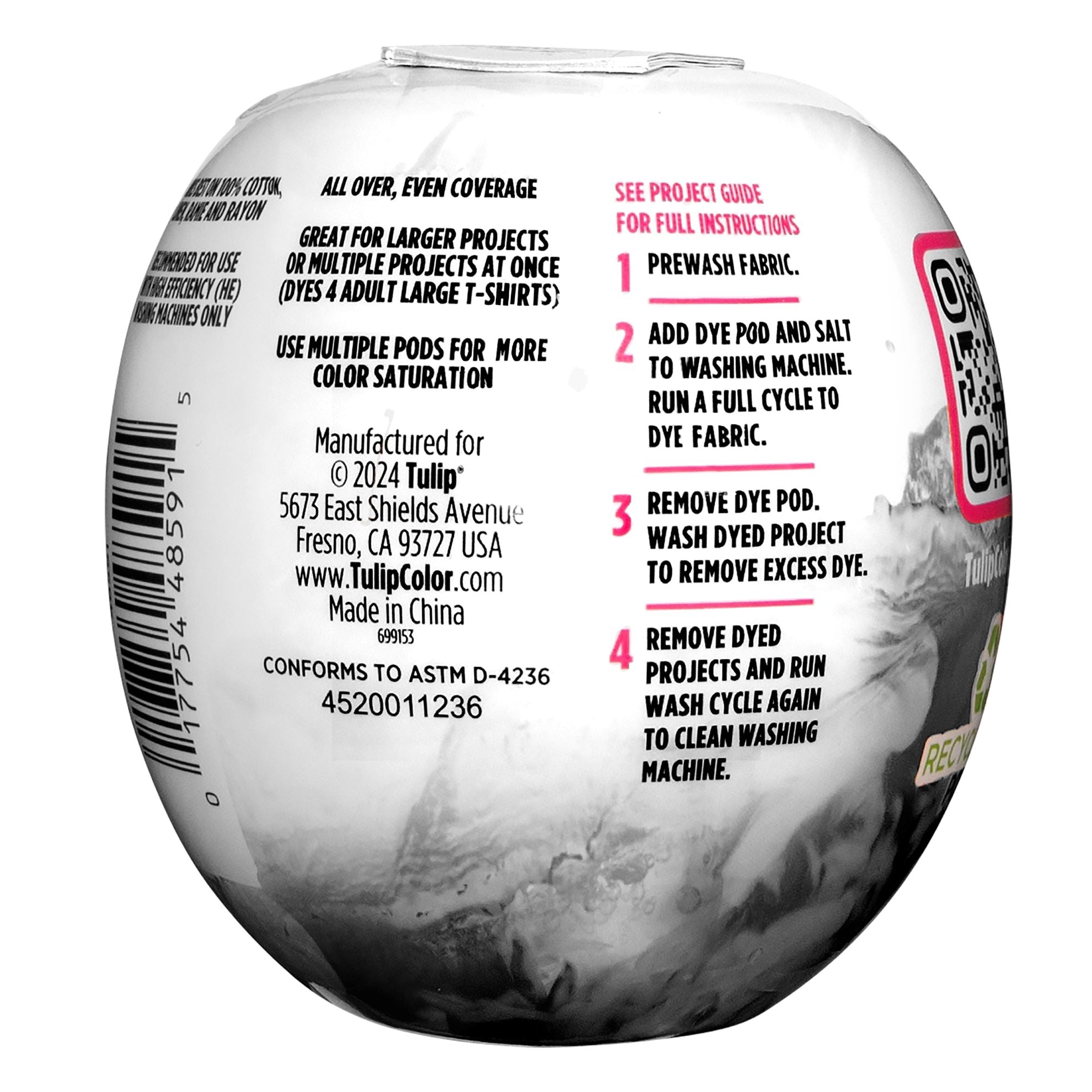 Tulip Fabric Dye Pod Blackout (Black) Picture of 48588 Tulip Fabric Dye Pod Blackout (Black)