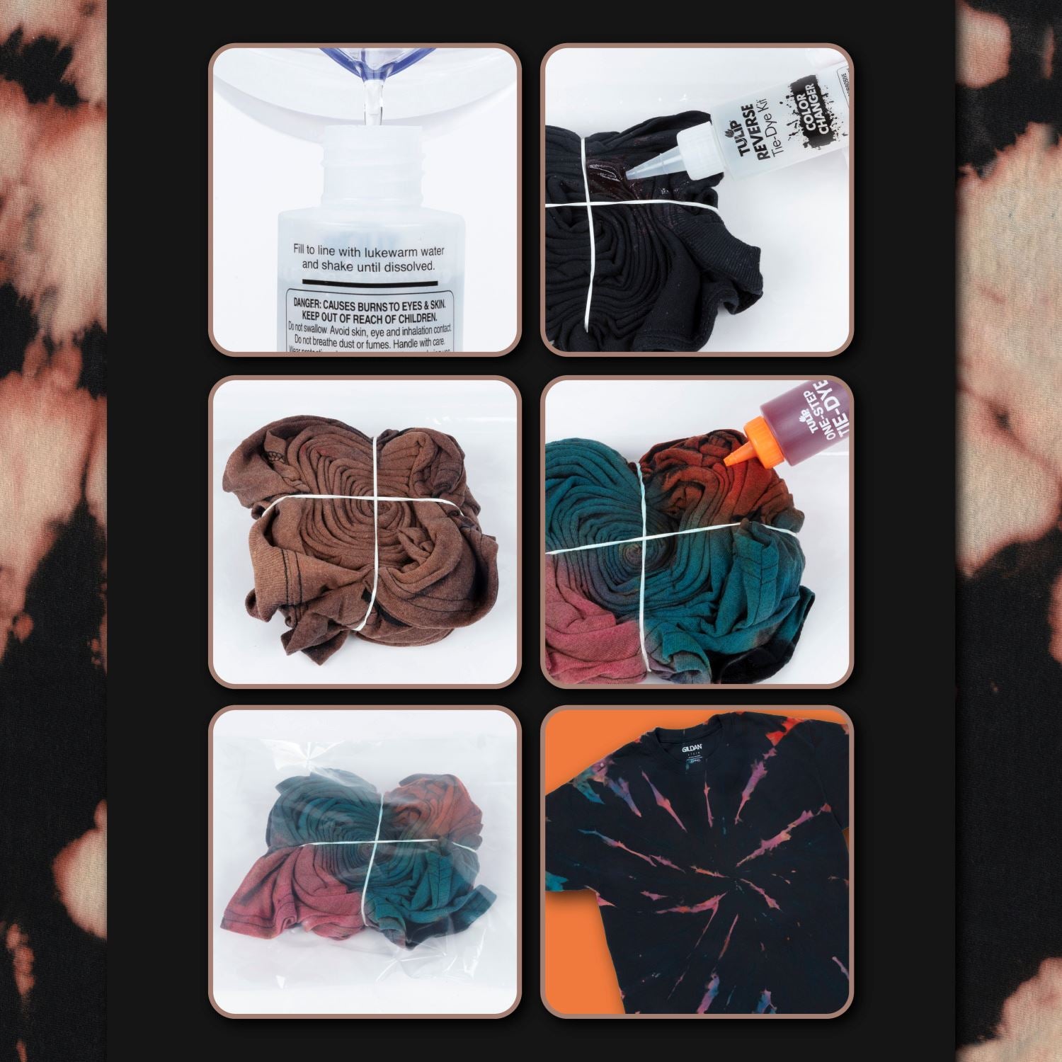 Tulip Reverse 4-Color Tie-Dye Kit Picture of 47100                               REVERSE TIE DYE TECHNIQUE KIT