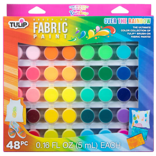Picture of 47904                               TULIP BRUSH ON FABRIC PAINT OVER THE RAINBOW 48PK