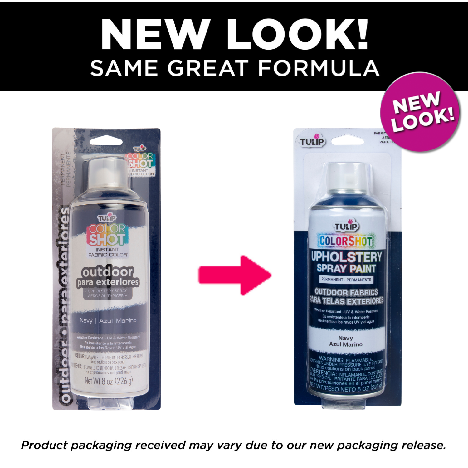 Tulip ColorShot Outdoor Fabric Upholstery Spray Navy 4 Pack Picture of 37989 ColorShot Outdoor Fabric Upholstery Spray Navy 4 Pack