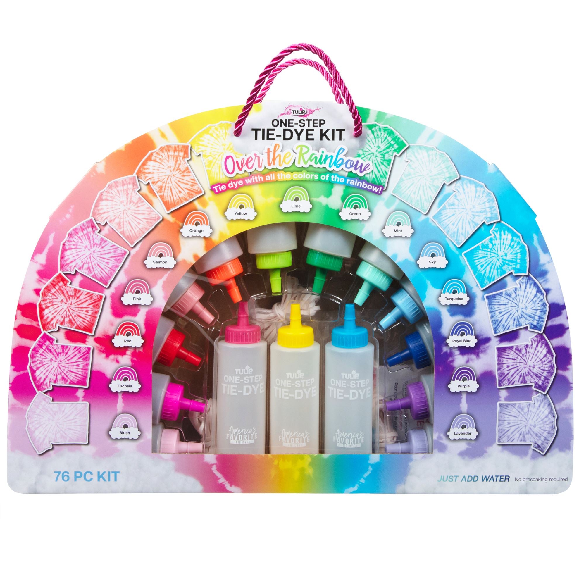 Tulip Over the Rainbow 15-Color One-Step Tie Dye Kit Picture of 48073 Tulip Over the Rainbow 15-Color One-Step Tie Dye Kit