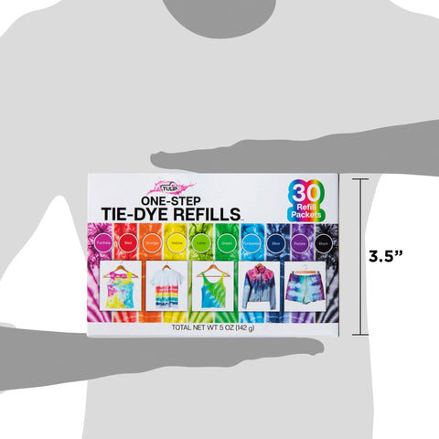 Picture of 45597 Tulip Tie-Dye Refills Rainbow 30 Pack Picture of 45597 Tulip Tie-Dye Refills Rainbow 30 Pack