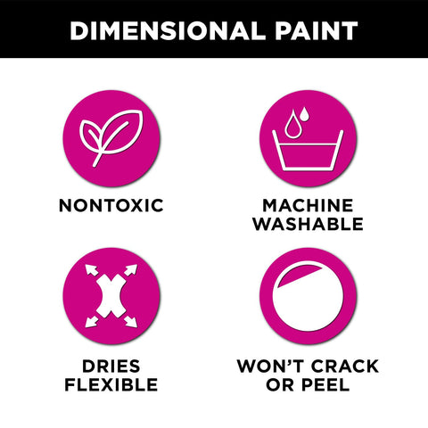 Picture of 42185 Tulip Dimensional Fabric Paint Christmas 4 fl. oz. 3 Pack Picture of 42185 Tulip Dimensional Fabric Paint Christmas 4 fl. oz. 3 Pack