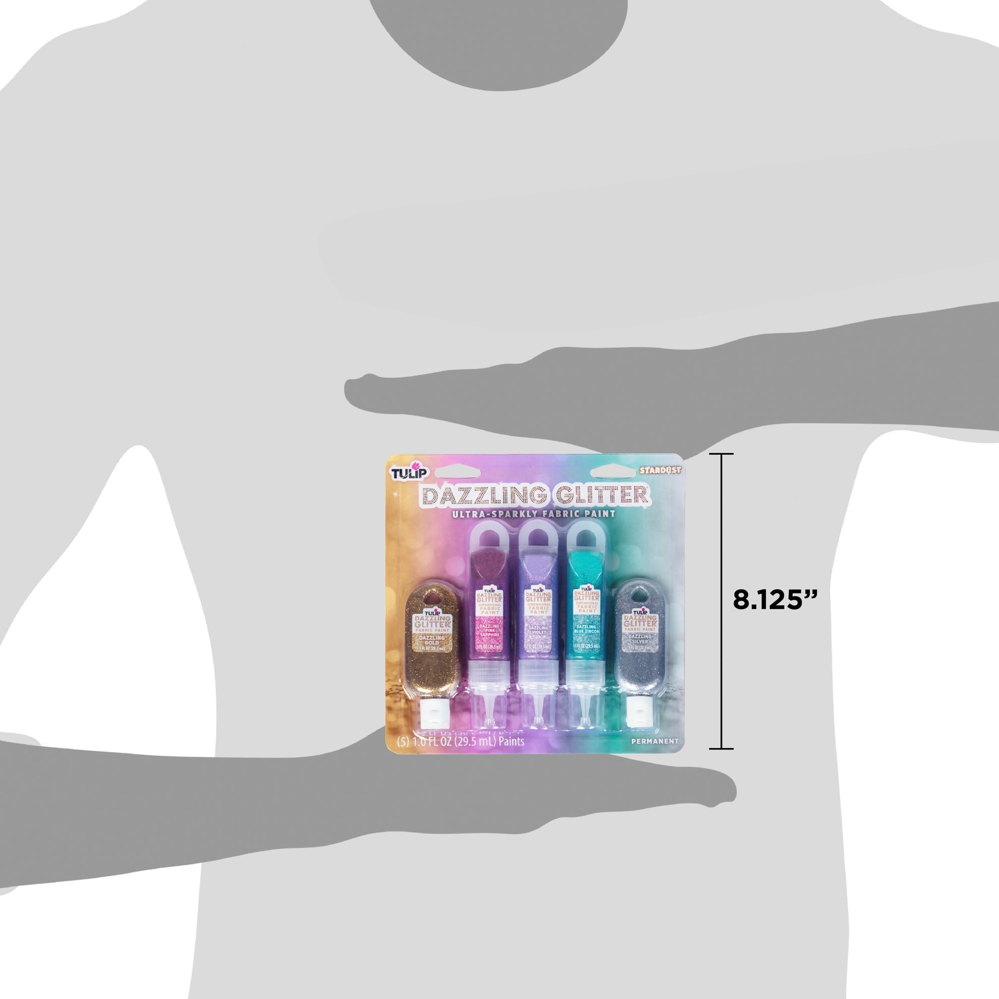 Tulip Dazzling Glitter Fabric Paint Stardust Combo Pack Picture of 48737 Tulip Dazzling Glitter Fabric Paint Stardust Combo Pack