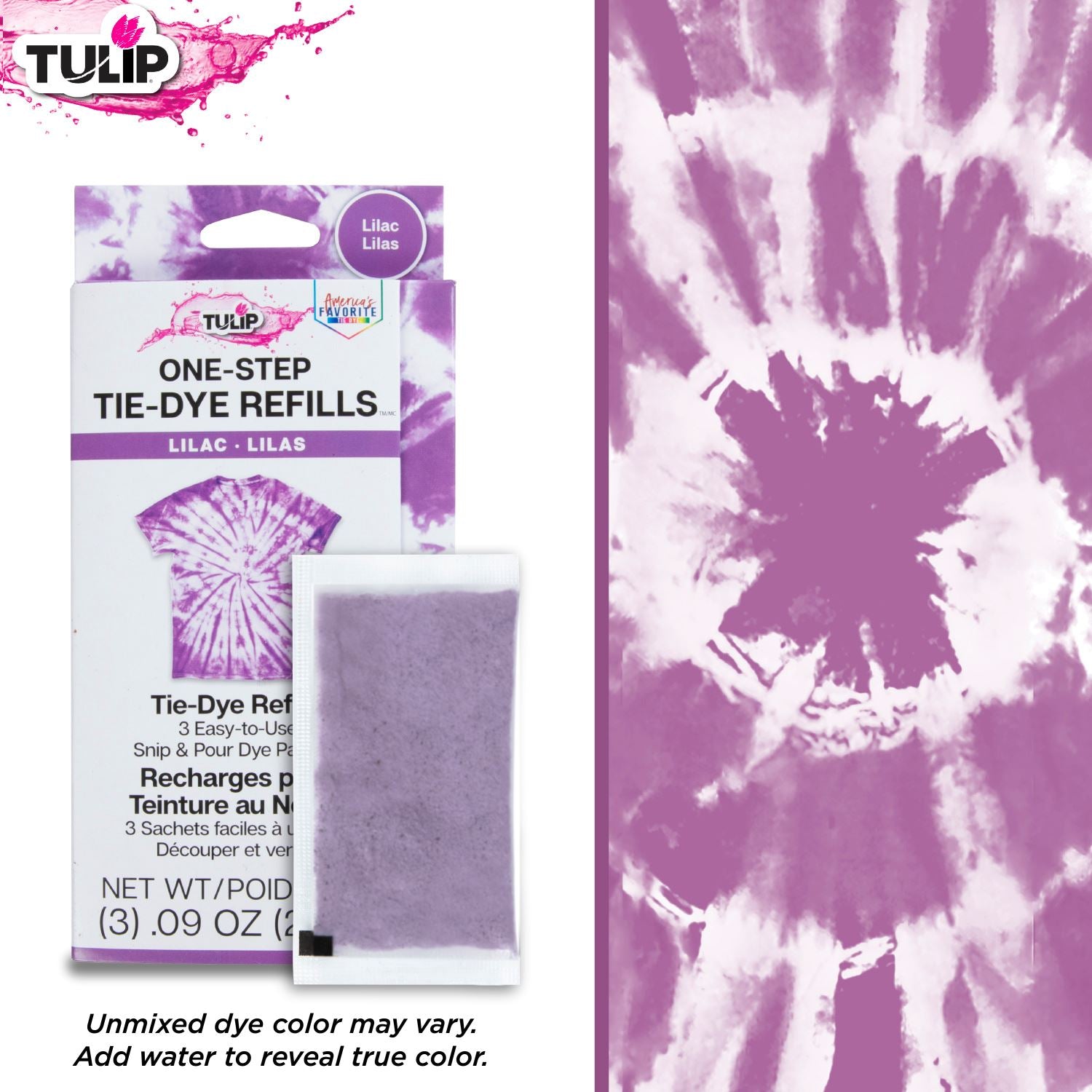 Tulip One-Step Tie-Dye Refills Lilac Picture of 47331 One-Step Tie-Dye Refills Lilac