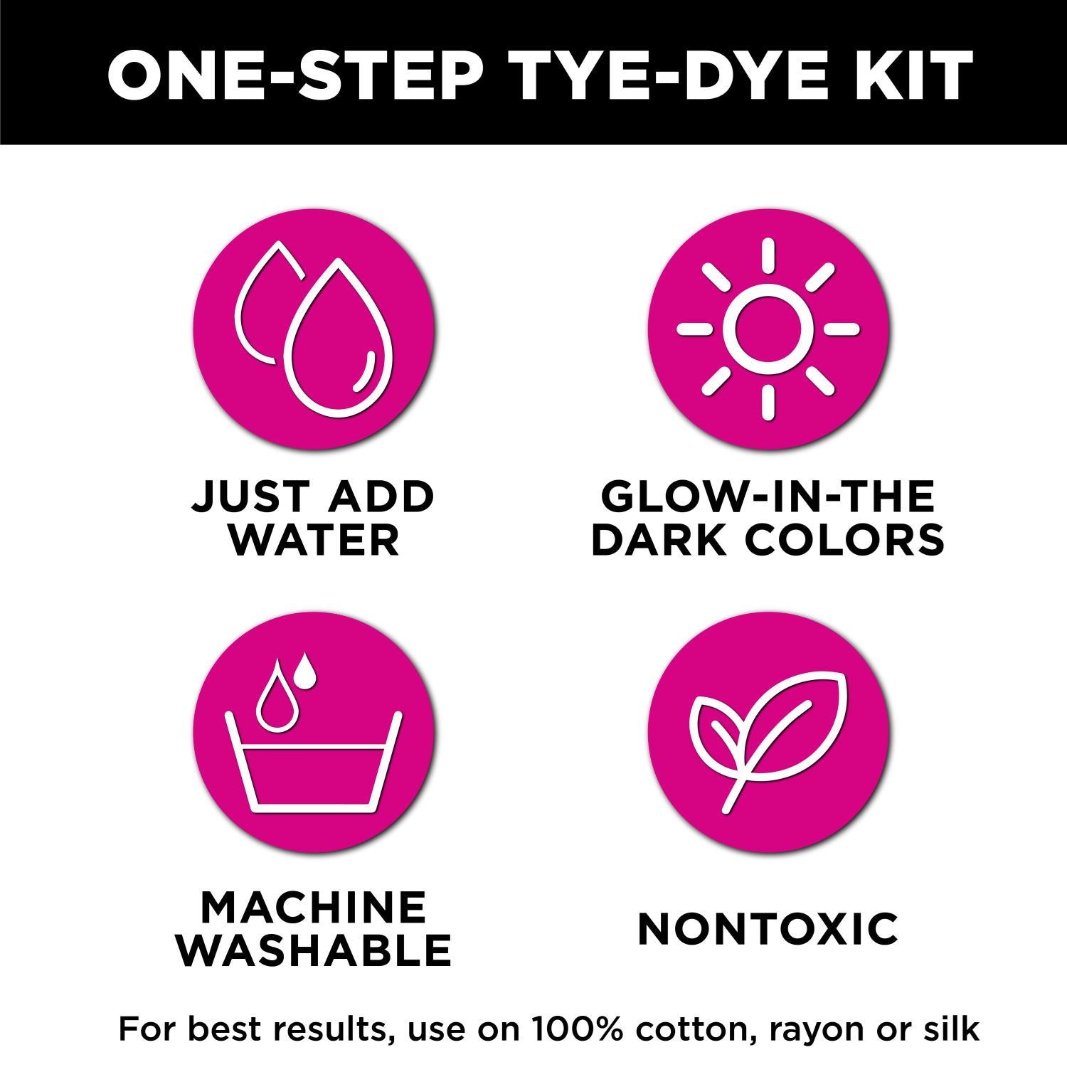 Tulip Glow in the Dark Cosmic 4-Color Tie-Dye Kit Picture of 48207 Tulip Glow in the Dark Cosmic 4-Color Tie-Dye Kit