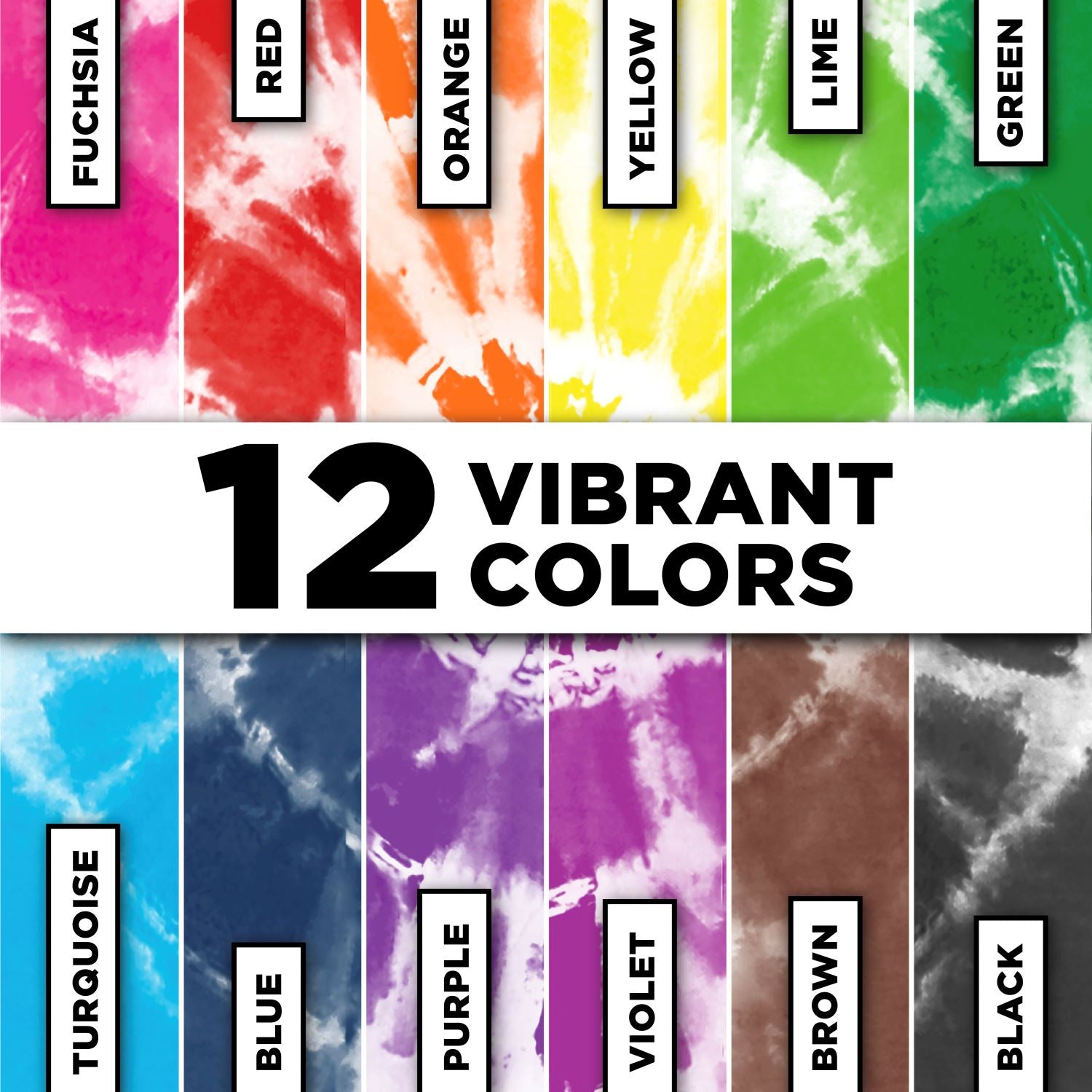 Tulip Color Craze! 12-Color Tie-Dye Kit Picture of 46945 Tulip Color Craze! 12-Color Tie-Dye Kit