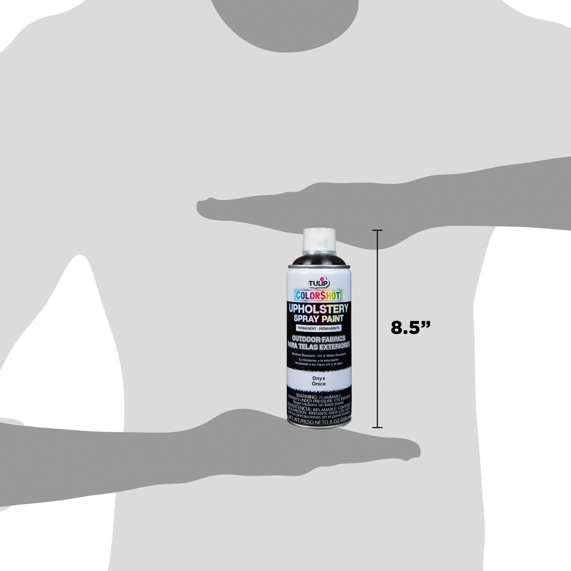 Tulip ColorShot Outdoor Fabric Upholstery Spray Onyx 4 Pack Picture of 37994 COLORSHOT OUTDOOR FABRIC SPRAY ONYX 4PK 8OZ CANS