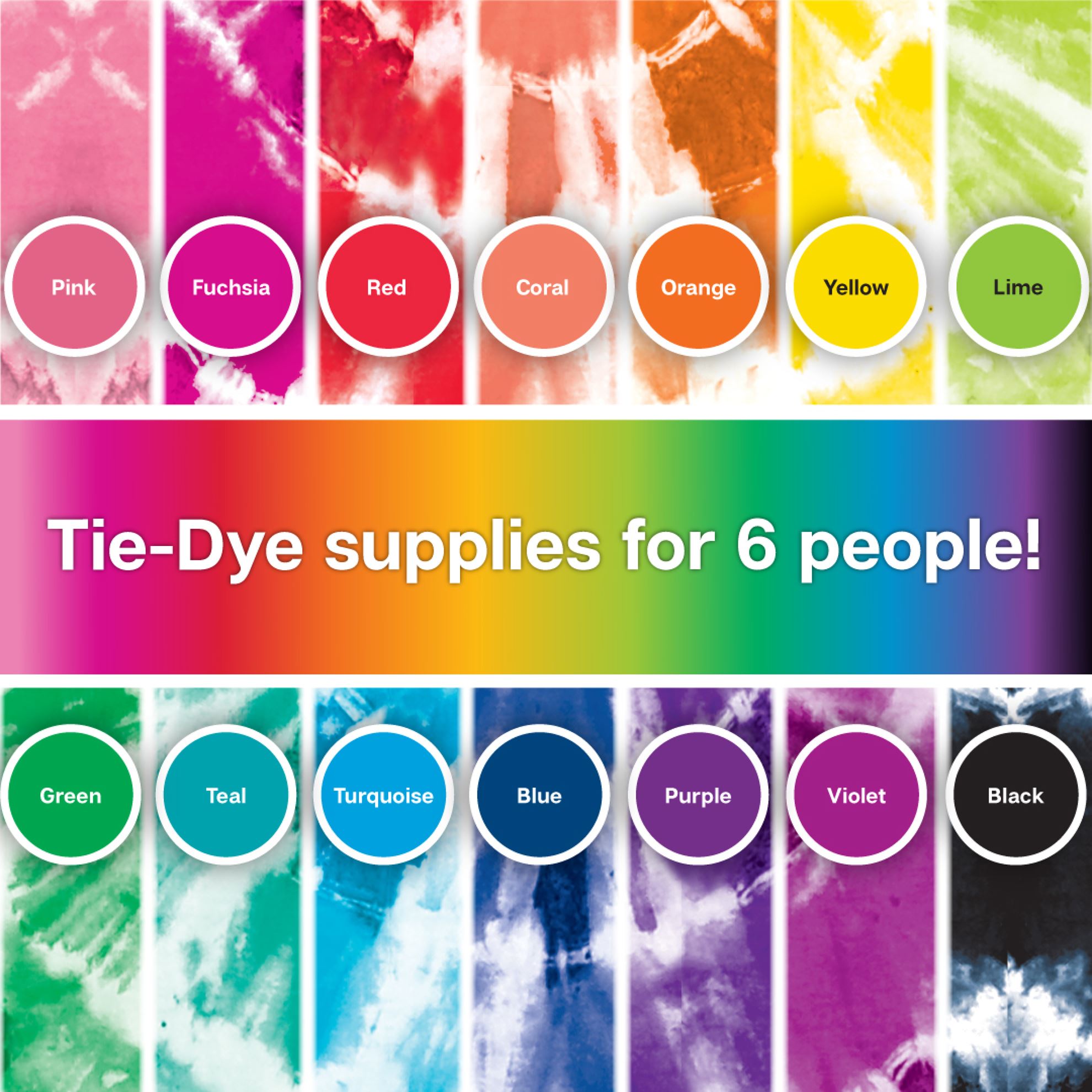 Tulip Tie-Dye Party 18-Color Tie-Dye Kit Picture of 32378 Tulip Tie-Dye Party 18-Color Tie-Dye Kit