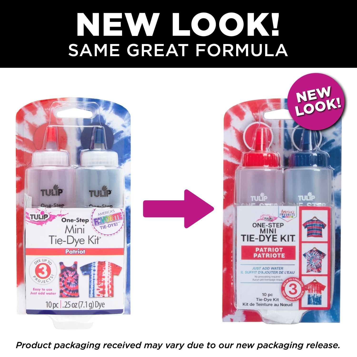 Tulip One-Step Mini Tie-Dye Kit Patriot Picture of 32453 Tulip® One-Step Tie Dye Mini Kit Patriot