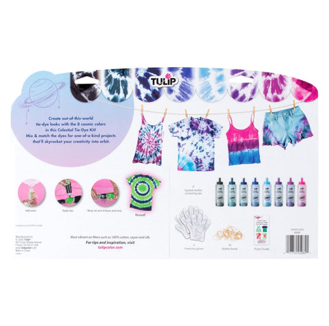 One-Step Tie-Dye Kit Celestial back of box One-Step Tie-Dye Kit Celestial back of box