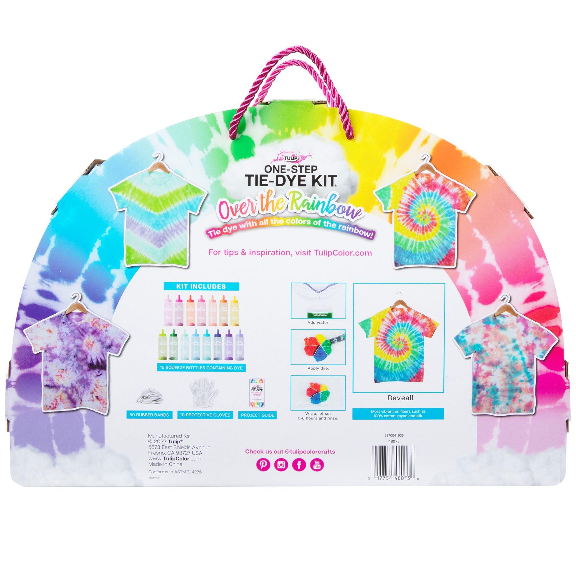 Tulip Over the Rainbow 15-Color One-Step Tie Dye Kit Picture of 48073 Tulip Over the Rainbow 15-Color One-Step Tie Dye Kit