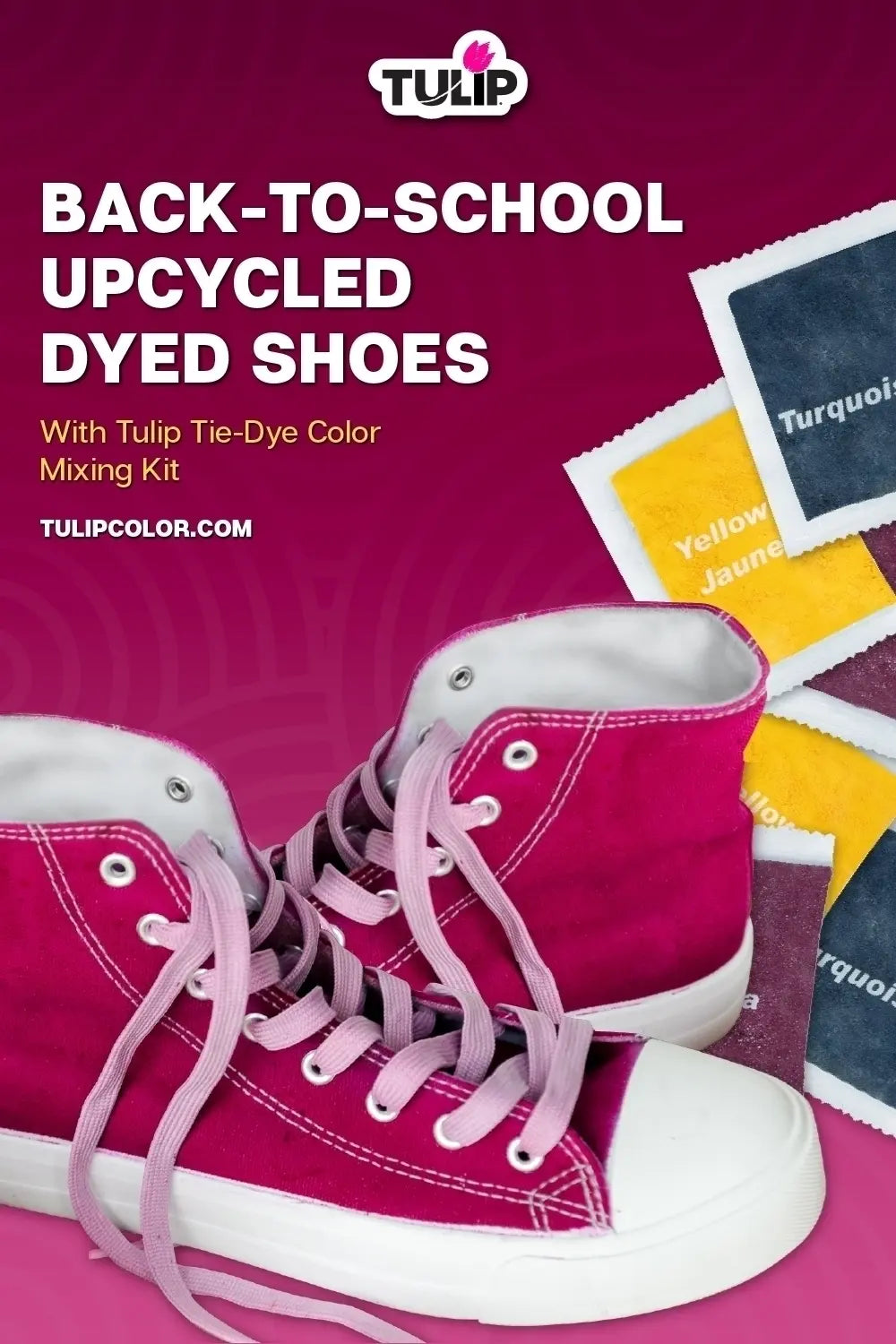 Back-to-School Upcycled Dyed Shoes