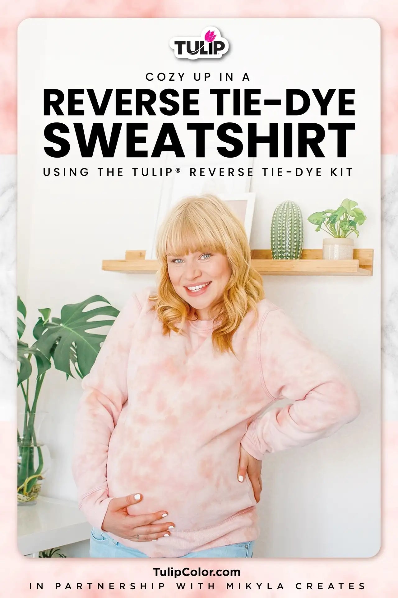 DIY Colorful Reverse Tie Dye Sweatshirt