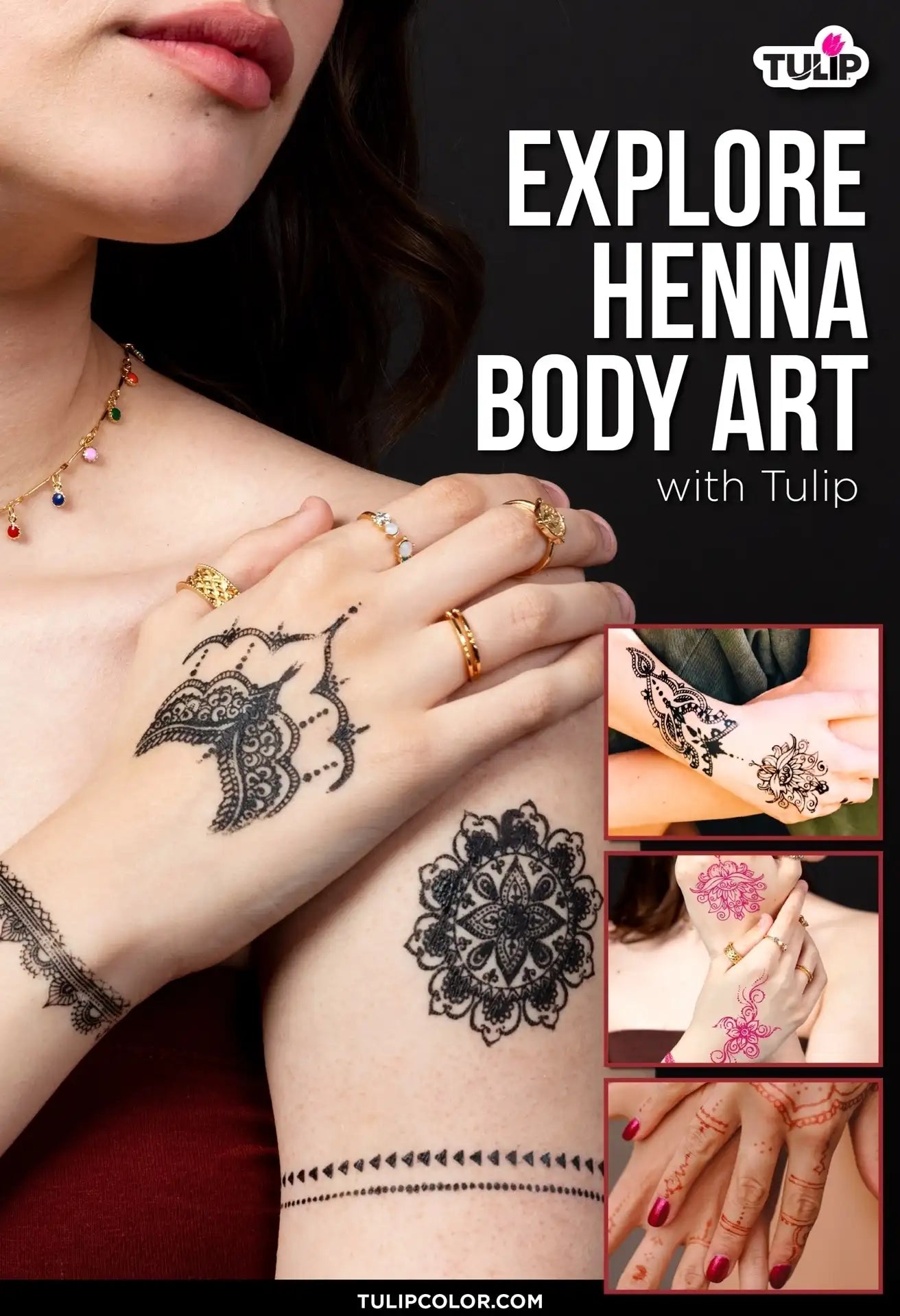 Easy Henna Designs to Try with Tulip Body Art