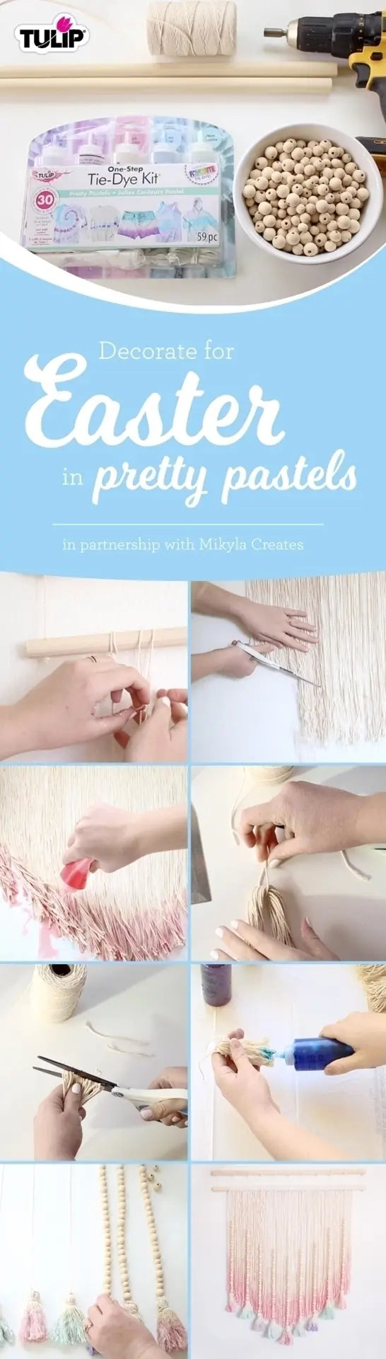 Pastel Dyed DIY Wall Hanging