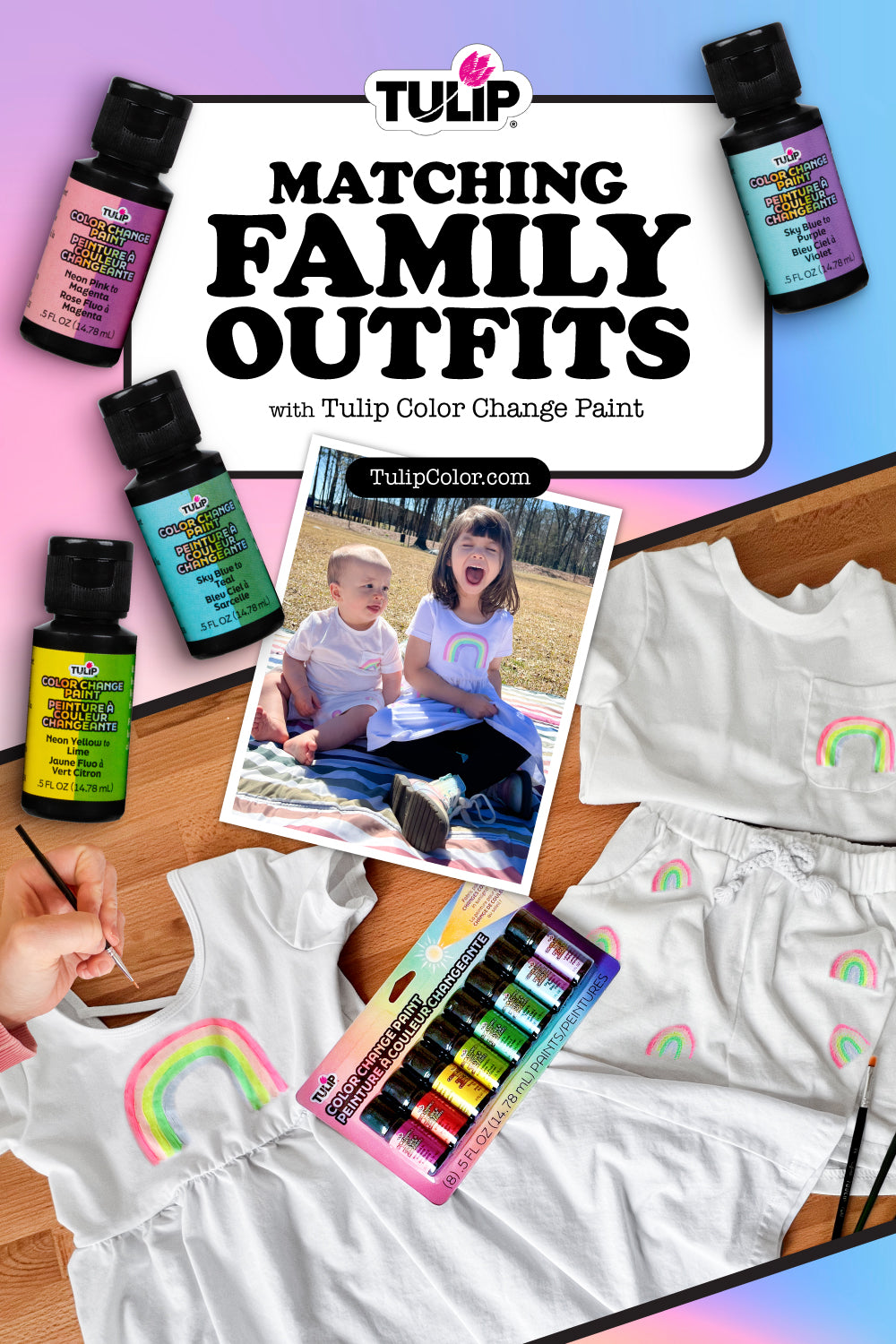 Matching Family Outfits with Color Change Paint