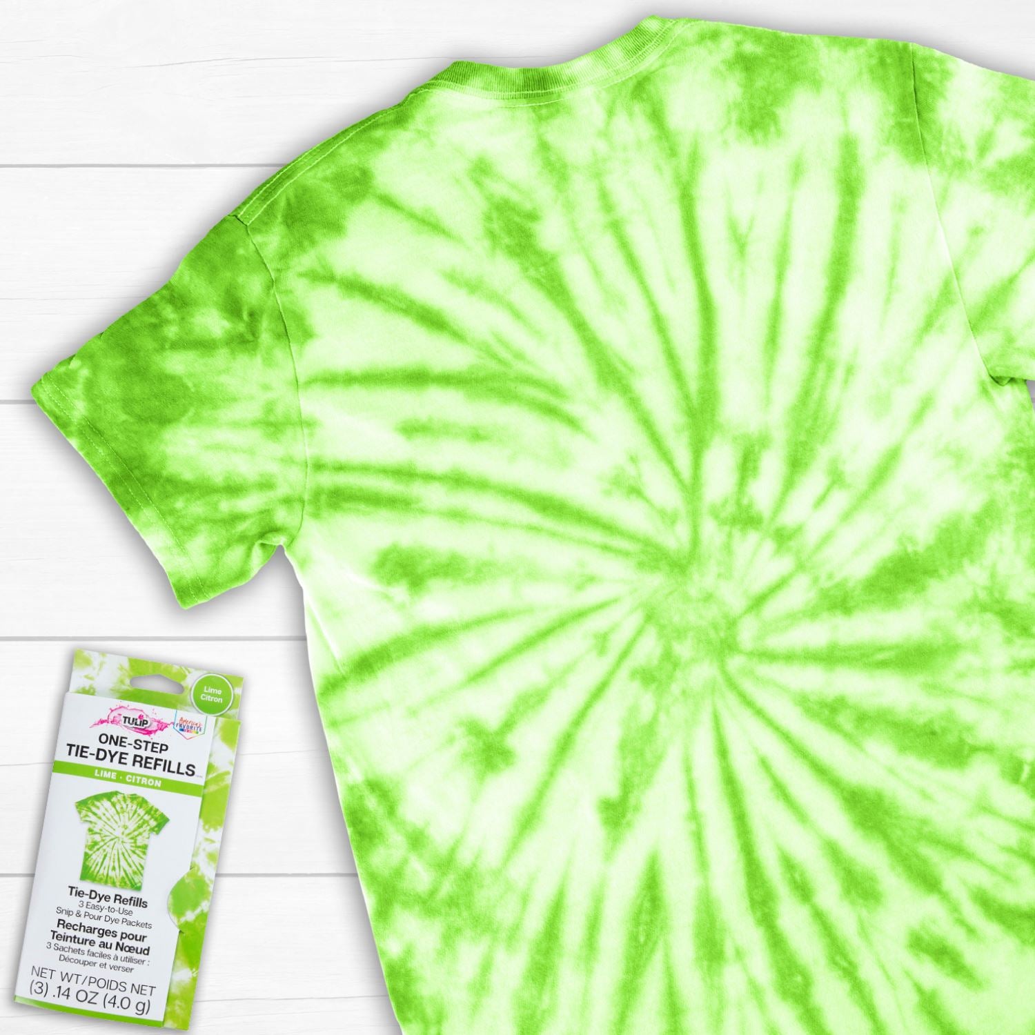 Tulip One-Step Tie-Dye Refills Lime Green Picture of 47319 One-Step Tie-Dye Refills Lime Green