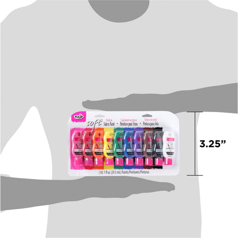 Picture of 31653 Tulip Brush-On Fabric Paint Rainbow 1 fl. oz. 10 Pack Picture of 31653 Tulip Brush-On Fabric Paint Rainbow 1 fl. oz. 10 Pack