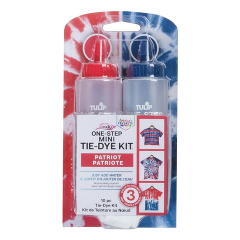 Tulip® One-Step Tie Dye Mini Kit Patriot front of the package  Tulip® One-Step Tie Dye Mini Kit Patriot front of the package