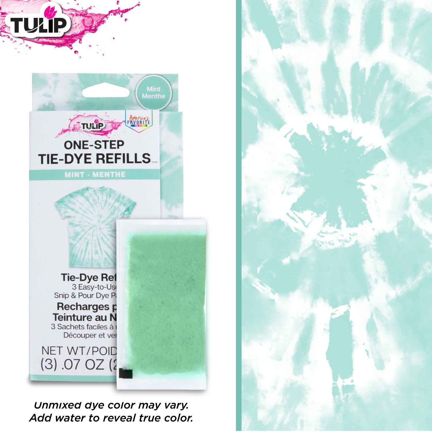 Tulip One-Step Tie-Dye Refills Mint Picture of 47321 One-Step Tie-Dye Refills Mint