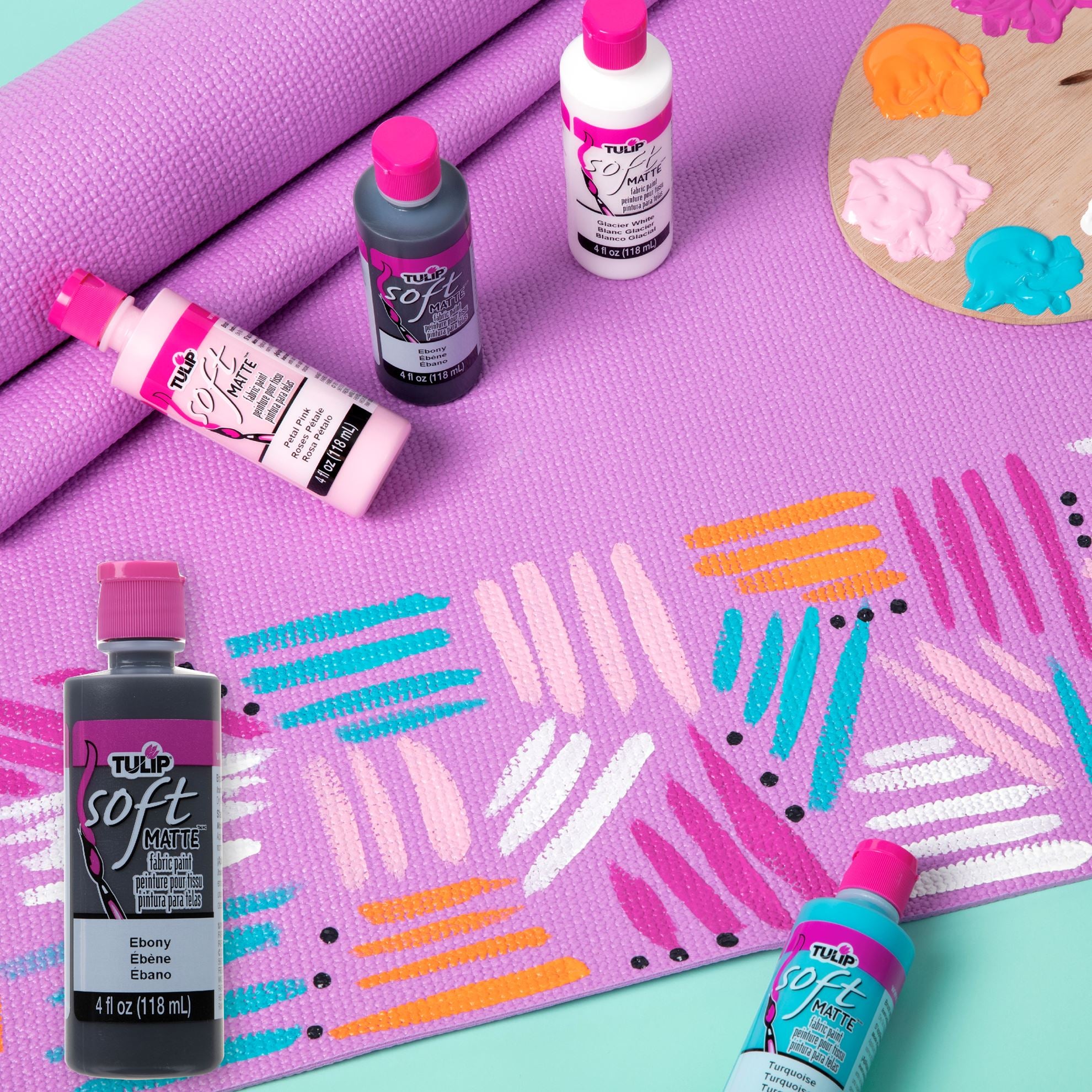 Tulip Brush-On Fabric Paint Ebony Matte 4 fl. oz. Picture of 47939                               TULIP SOFT FABRIC PAINT MATTE EBONY 4OZ