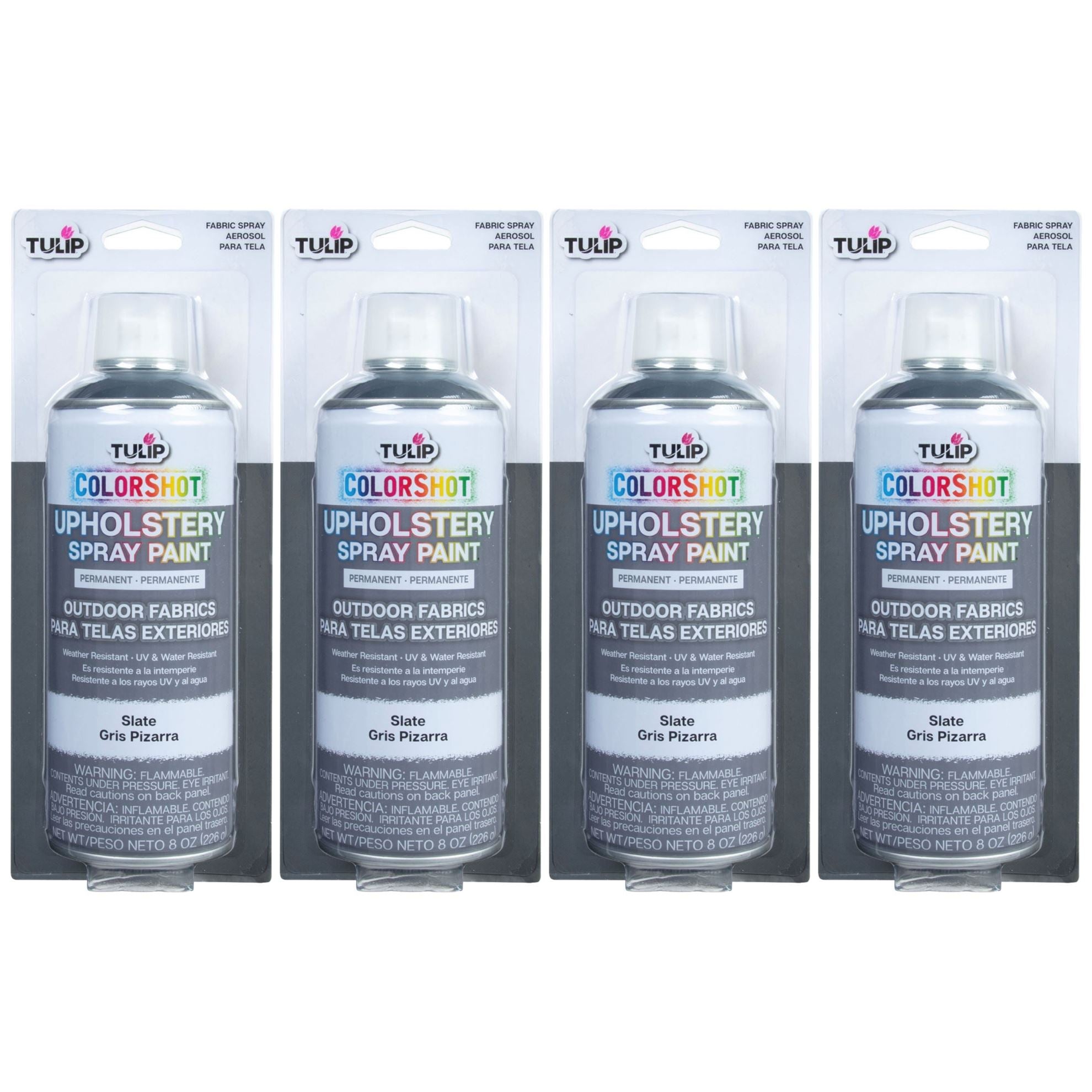 Tulip ColorShot Outdoor Fabric Upholstery Spray Slate 4 Pack Picture of 37991 ColorShot Outdoor Fabric Upholstery Spray Slate 4 Pack